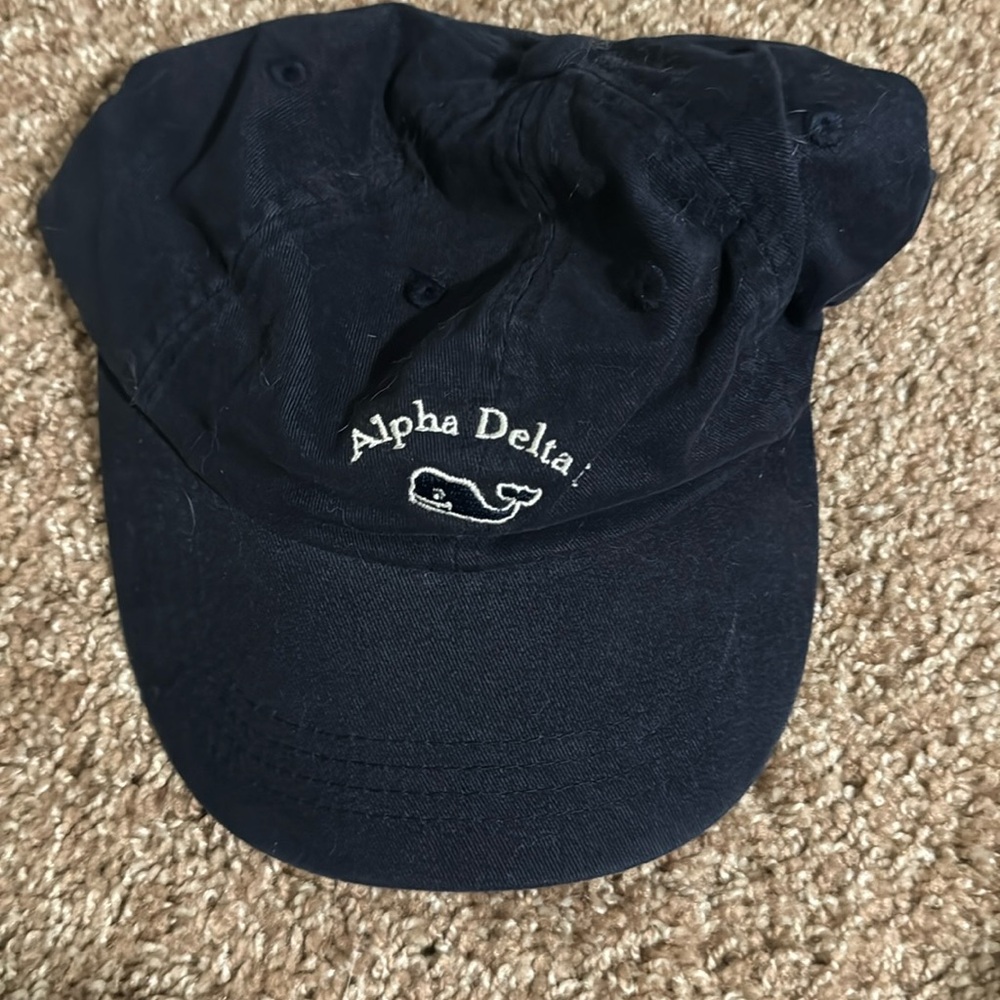 Alpha Delta Pi sorority navy cap. Vineyard Vines